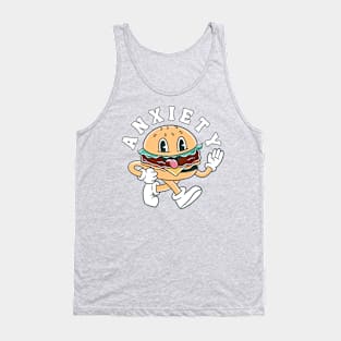 ANXIETY CHEESEBURGER | Funny Mental Health, Depression, Anxiety Tank Top